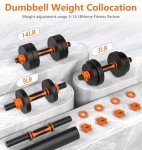 Adjustable Dumbbell Set for Home Gym – 22LBS/44LBS