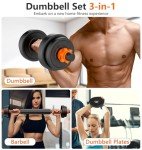 Adjustable Dumbbell Set for Home Gym – 22LBS/44LBS