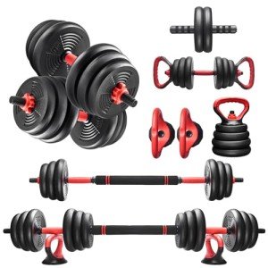 40LB Adjustable Dumbbell and Kettlebell Set