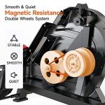 Pooboo Folding Magnetic Rowing Machine with Tablet Holder