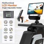 Pooboo Folding Magnetic Rowing Machine with Tablet Holder