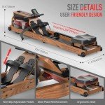 JOROTO Foldable Water Rowing Machine with Bluetooth Monitor