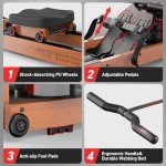 JOROTO Foldable Water Rowing Machine with Bluetooth Monitor