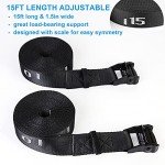 Adjustable Wood Gymnastic Rings with Suspension Straps