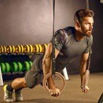 Adjustable Wood Gymnastic Rings with Suspension Straps