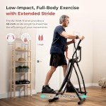 Sunny Health & Fitness SF-E902S Air Walk Pro Trainer Elliptical Machine Glider w/LCD Monitor, 220 LB Max Weight and 30 Inch Stride