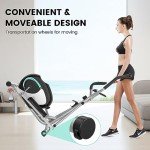 Dripex Elliptical Exercise Machine, Elliptical Machine for Home w/Hyper-Quiet Magnetic Driving System, 8-Level Resistance, 6KG Flywheel, LCD Monitor, Pulse Sensor, Bottle Holder (Green)