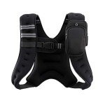ZELUS Weighted Vest, 6lb/8lb/12lb/16lb/20lb/25lb/30lb Weight Vest with Reflective Stripe for Workout, Strength Training, Running, Fitness, Muscle Building, Weight Loss, Weightlifting, Black(12 lb)