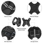 APEXUP Weighted Vest Men 10lbs Weights with Reflective Stripe, Weighted vest for Women Workout Equipment for Strength Training Running (Black)