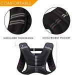Prodigen Weighted Vest for Women and Men 12 Lbs with Reflective Stripe and Double Adjustable Buckle Straps Weight Vests for Strength Training, Jogging, Cardio, Weight Loss, Muscle Building, Black