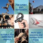 Grip Strength Trainer 1 Pack, Hand Grip Exerciser Strengthener with Adjustable Resistance 11-132 Lbs (5-60kg), Forearm Strengthener, Hand Exerciser for Muscle Building and Injury Recover Black