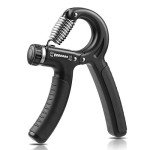 NIYIKOW Grip Strength Trainer, Hand Grip Strengthener, Adjustable Resistance 22-132Lbs (10-60kg), Forearm Strengthener, Perfect for Musicians Athletes (Black, 1 Pack)