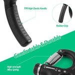 NIYIKOW Grip Strength Trainer, Hand Grip Strengthener, Adjustable Resistance 22-132Lbs (10-60kg), Forearm Strengthener, Perfect for Musicians Athletes (Black, 1 Pack)