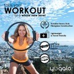 Pilates Ring and Ball Set with 3 Resistance Bands - Pilates Equipment for Home Workout - Magic Circle Pilates Ring 14 Inch to Tone, Sculpt and Strengthen - Fitness Ring for Yoga and Pilates (Blue)