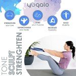 Pilates Ring and Ball Set with 3 Resistance Bands - Pilates Equipment for Home Workout - Magic Circle Pilates Ring 14 Inch to Tone, Sculpt and Strengthen - Fitness Ring for Yoga and Pilates (Blue)