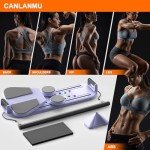 Pilates Board,Pilates Reformer Sets, Multifunctional Abdominal Pilates Board for Home Workout Equipment, Portable Foldable Ab Board Trainer Pilates Exercise Machine, Pilates Reformer Board for Women