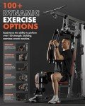 Mikolo Multifunctional Home Gym with 150LBS Weight Stack