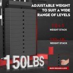 SPART Multifunctional Home Gym with 150LBS Weight Stack