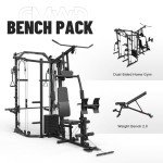 Multi-Function Smith Machine Power Cage Gym System
