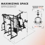 Multi-Function Smith Machine Power Cage Gym System