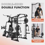 Multi-Function Smith Machine Power Cage Gym System