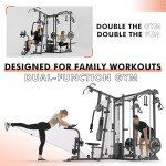 Multi-Function Smith Machine Power Cage Gym System