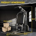 GarveeLife Multifunctional Home Gym System with Weights