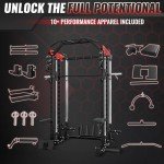 Versatile Smith Machine & Cable Crossover for Home Gym