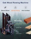 TOPIOM Wooden Water Rowing Machine with Monitor