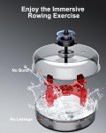 TOPIOM Wooden Water Rowing Machine with Monitor