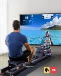 TOPIOM Wooden Water Rowing Machine with Monitor