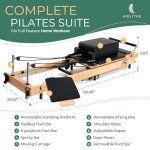 Foldable Wooden Pilates Reformer with Accessories