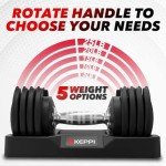 Keppi 25lb Adjustable Dumbbells for Full Body Workout