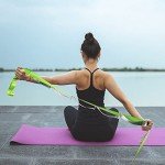 SANKUU Yoga Stretching Strap with Workout Poster