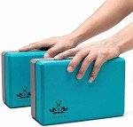 Healthyoga Yoga Blocks 2 Pack with Strap - Turquoise