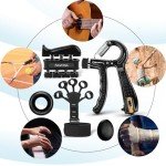 5-Piece Grip Strength Trainer Kit for Muscle Toning