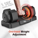 UKEEP Adjustable Dumbbells Set 25LB - 50LB Pair