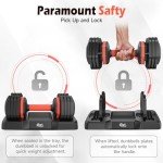 UKEEP Adjustable Dumbbells Set 25LB - 50LB Pair