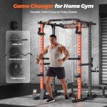 FEIERDUN Multi-Function Squat Rack Power Cage