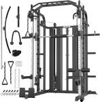 DONOW Home Gym Smith Machine with Weights