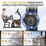 Comfortable Recumbent Exercise Bike with LCD Display