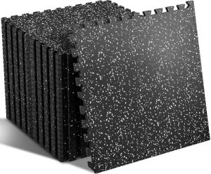 Superjare 24-Pack Rubber Exercise Mats for Home Gym