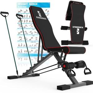 Adjustable Multi-Purpose Weight Bench with Resistance Bands