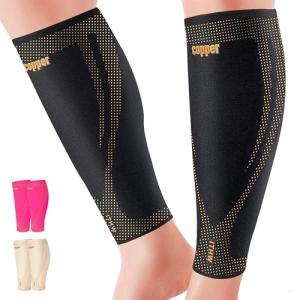 Copper Calf Compression Sleeves for Fitness Relief