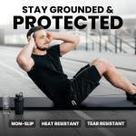 HemingWeigh 1 Inch Extra Thick Non Slip Yoga Mat - Exercise Mats for Home Workouts, Black (70"L x 23"W)