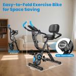 Birdfeel Foldable Indoor Exercise Bike with LCD Monitor