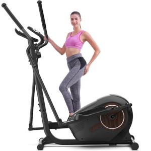 ANCHEER Quiet Magnetic Elliptical Trainer with LCD Display