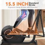 ANCHEER Quiet Magnetic Elliptical Trainer with LCD Display