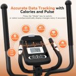 ANCHEER Quiet Magnetic Elliptical Trainer with LCD Display