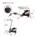 Sunny Health & Fitness Dual Function Rowing Machine